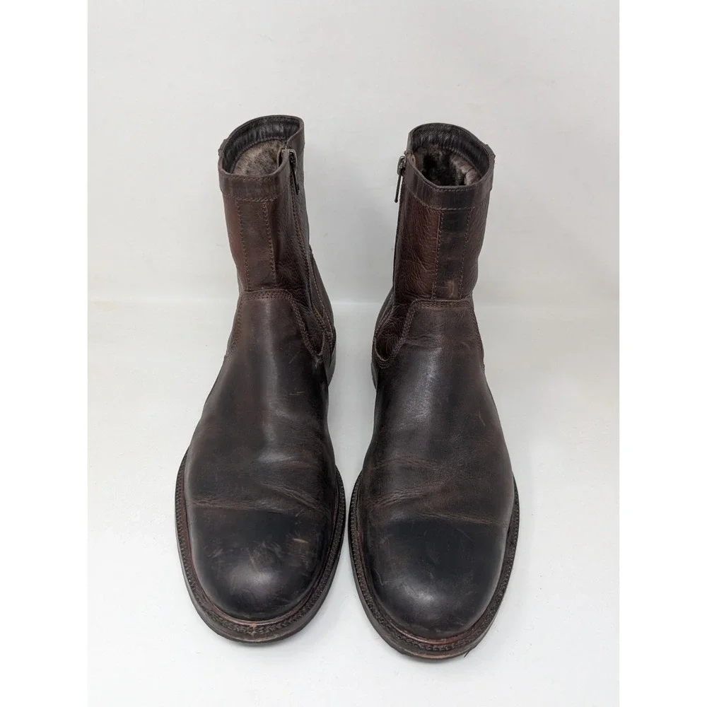 Johnston & Murphy 20-8836 Men's‎ Boots Ankle Shearling Lined Leather 10M Brown